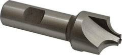 Hertel - 3/8" Radius, 1-1/8" Mill Diam, 3 Flute Cobalt Corner Rounding End Mill - Single End, Uncoated, 3-1/2" OAL, 3/4" Shank Diam - Benchmark Tooling