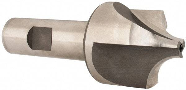 Hertel - 9/16" Radius, 1-1/2" Mill Diam, 3 Flute High Speed Steel Corner Rounding End Mill - Single End, Uncoated, 3-3/4" OAL, 3/4" Shank Diam - Benchmark Tooling