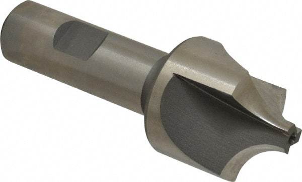 Hertel - 1/2" Radius, 1-3/8" Mill Diam, 3 Flute High Speed Steel Corner Rounding End Mill - Single End, Uncoated, 3-3/4" OAL, 3/4" Shank Diam - Benchmark Tooling