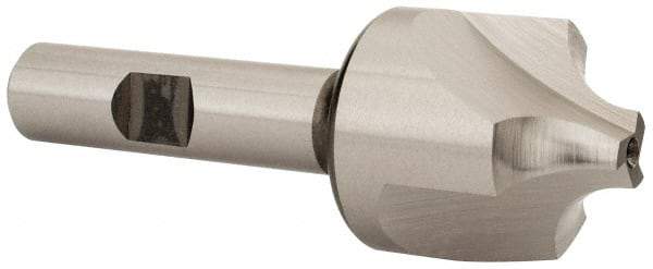 Hertel - 3/8" Radius, 1-1/8" Mill Diam, 3 Flute Cobalt Corner Rounding End Mill - Single End, Uncoated, 3-1/4" OAL, 1/2" Shank Diam - Benchmark Tooling