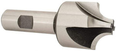 Hertel - 1/2" Radius, 1-1/2" Mill Diam, 4 Flute High Speed Steel Corner Rounding End Mill - Single End, Uncoated, 3-7/8" OAL, 3/4" Shank Diam - Benchmark Tooling