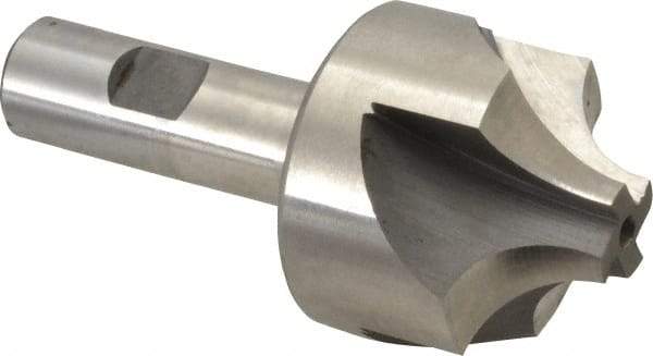 Hertel - 5/8" Radius, 1-15/16" Mill Diam, 4 Flute High Speed Steel Corner Rounding End Mill - Single End, Uncoated, 4" OAL, 3/4" Shank Diam - Benchmark Tooling