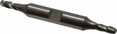 Hertel - 3/16" Diam, 1/2" LOC, 4 Flute Cobalt Ball End Mill - Uncoated, Double End, 3-1/4" OAL, 3/8" Shank Diam - Benchmark Tooling
