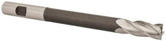 Hertel - 1/2", 1-1/4" LOC, 1/2" Shank Diam, 6" OAL, 4 Flute, High Speed Steel Square End Mill - Single End, Uncoated, Right Hand Cut - Benchmark Tooling