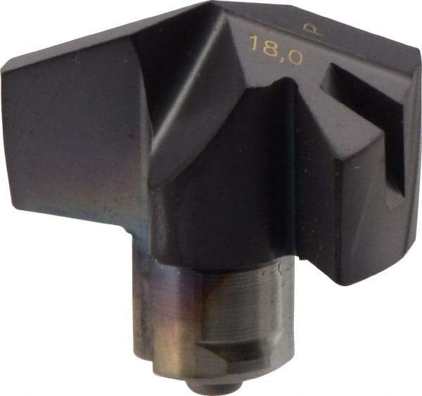 Iscar - Series ICP, 18.01mm Diam Grade IC908 140° Replaceable Drill Tip - Carbide, TiAlN Finish, 18 Seat Size - Benchmark Tooling
