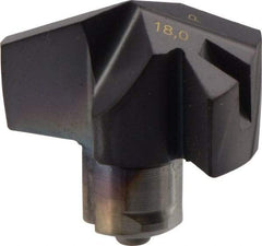 Iscar - Series ICP, 18.01mm Diam Grade IC908 140° Replaceable Drill Tip - Carbide, TiAlN Finish, 18 Seat Size - Benchmark Tooling