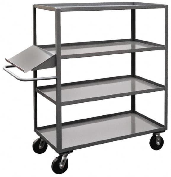 Jamco - 3,000 Lb Capacity, 24" Wide x 48" Long x 60" High Order Picking Cart - 4 Shelf, Steel - Benchmark Tooling