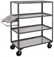 Jamco - 3,000 Lb Capacity, 24" Wide x 60" Long x 60" High Order Picking Cart - 4 Shelf, Steel - Benchmark Tooling