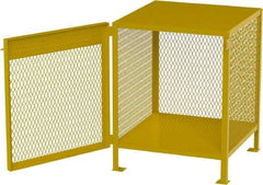 Jamco - 1 Shelf Gas Cylinder Storage Cabinet - Steel, 30" Wide x 30" Deep x 35" High, Safety Yellow - Benchmark Tooling