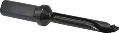 Allied Machine and Engineering - Series 12, 12 to 12.99mm Diam, 3/4" Diam Straight Shank with Flange, Straight Flute Spade Drill - 2-9/16" Max Depth, 4" Body Length, 5-11/16" OAL, Standard Length, Through Coolant - Benchmark Tooling