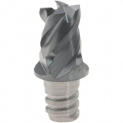 Iscar - MM EC Grade IC908 Carbide End Milling Tip Insert - TiAlN Finish, 4 Flutes, 6mm Cutting Diam, 5mm Depth of Cut, 10mm Extension, 45° Helix - Benchmark Tooling