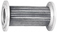 Mason Ind. - 8" Pipe, Braided Stainless Steel Single Arch Hose Pipe Expansion Joint - 24" Long, 180 Max psi, Flanged - Benchmark Tooling