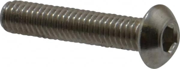 Value Collection - M4x0.70 Metric Coarse Hex Socket Drive, Button Screw - Grade 18-8 & Austenitic A2 Stainless Steel, Uncoated, Fully Threaded, 20mm Length Under Head - Benchmark Tooling