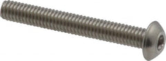 Value Collection - M4x0.70 Metric Coarse Hex Socket Drive, Button Screw - Grade 18-8 & Austenitic A2 Stainless Steel, Uncoated, Partially Threaded, 30mm Length Under Head - Benchmark Tooling