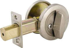 Master Lock - Up to 2" Door Thickness, Brushed Chrome Finish, One Sided Deadbolt - Keyless Cylinder - Benchmark Tooling