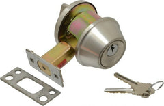 Up to 2″ Door Thickness, Brushed Chrome Finish, Single Cylinder Deadbolt 6 Pin Schlage C Cylinder