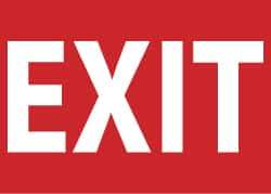 NMC - Exit, Pressure Sensitive Vinyl Exit Sign - 14" Wide x 10" High - Benchmark Tooling