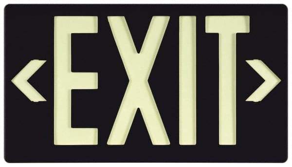 NMC - Exit, Plastic Exit Sign - 15-7/8" Wide x 8-5/8" High, Glow-in-the-Dark - Benchmark Tooling