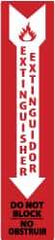 NMC - Extinguisher, Plastic Fire Sign - 4" Wide x 18" High, English/Spanish - Benchmark Tooling
