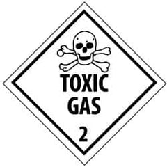 NMC - Toxic Gas DOT Shipping Label - 4" High x 4" Wide - Benchmark Tooling