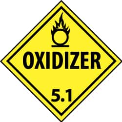 NMC - Oxidizer DOT Shipping Label - 4" High x 4" Wide - Benchmark Tooling