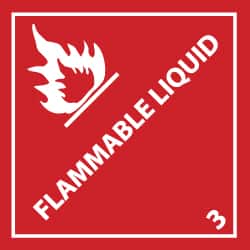 NMC - Flammable Liquid DOT Shipping Label - 4" High x 4" Wide - Benchmark Tooling