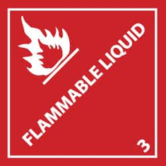 NMC - Flammable Liquid DOT Shipping Label - 4" High x 4" Wide - Benchmark Tooling