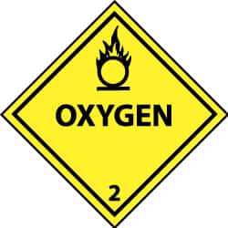 NMC - Oxygen DOT Shipping Label - 4" High x 4" Wide - Benchmark Tooling
