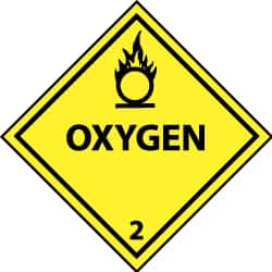NMC - Oxygen DOT Shipping Label - 4" High x 4" Wide - Benchmark Tooling