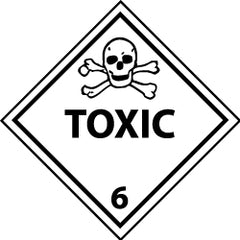 NMC - Toxic DOT Shipping Label - 4" High x 4" Wide - Benchmark Tooling