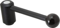 KIPP - 1/2-13, 1.3" Hub Diam, Steel Heavy Duty Adjustable Tension Lever with Internal Thread - 5.3" OAL, 1.85" High, 0.91" Hole Depth - Benchmark Tooling