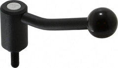 KIPP - 5/16-18, 0.94" Hub Diam, Steel Threaded Stud Adjustable Tension Lever with 20° Handle - 0.78" Stud Length, 3.46" OAL, 2.3" High - Benchmark Tooling