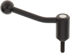 KIPP - 5/16-18, 0.94" Hub Diam, Steel Threaded Stud Adjustable Tension Lever with 20° Handle - 0.98" Stud Length, 3.46" OAL, 2.3" High - Benchmark Tooling