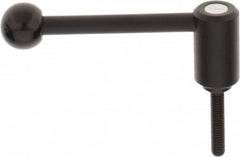 KIPP - 5/16-18, 0.94" Hub Diam, Steel Threaded Stud Adjustable Tension Lever with 0° Handle - 1.57" Stud Length, 3.62" OAL, 1.46" High - Benchmark Tooling