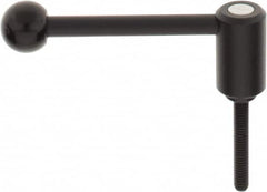 KIPP - 5/16-18, 0.94" Hub Diam, Steel Threaded Stud Adjustable Tension Lever with 0° Handle - 1.97" Stud Length, 3.62" OAL, 1.46" High - Benchmark Tooling