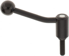 KIPP - M12 x 1.75, 1.1" Hub Diam, Steel Threaded Stud Adjustable Tension Lever with 20° Handle - 1.57" Stud Length, 4.17" OAL, 2.7" High - Benchmark Tooling