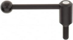 KIPP - 5/8-11, 1.3" Hub Diam, Steel Threaded Stud Adjustable Tension Lever with 0° Handle - 1.57" Stud Length, 5.3" OAL, 1.85" High - Benchmark Tooling