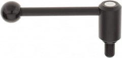 KIPP - M16 x 2.0, 1.3" Hub Diam, Steel Threaded Stud Adjustable Tension Lever with 0° Handle - 0.98" Stud Length, 5.3" OAL, 1.85" High - Benchmark Tooling