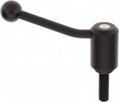 KIPP - M16 x 2.0, 1.61" Hub Diam, Steel Threaded Stud Adjustable Tension Lever with 20° Handle - 1.97" Stud Length, 5.06" OAL, 3.52" High - Benchmark Tooling