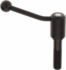 KIPP - M24 x 3.0, 1.61" Hub Diam, Steel Threaded Stud Adjustable Tension Lever with 20° Handle - 3.54" Stud Length, 5.06" OAL, 3.52" High - Benchmark Tooling