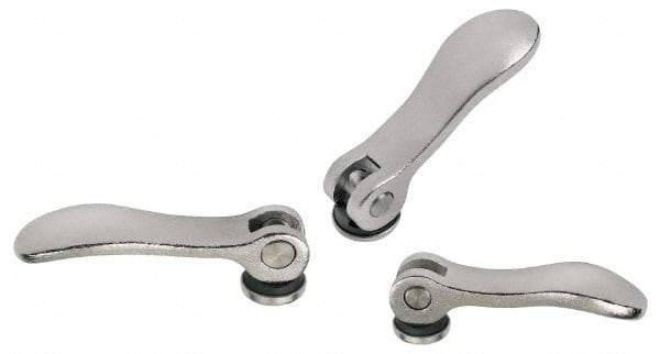 KIPP - #10-32, 0.59" Hub Diam, Stainless Steel Adjustable Clamping Handle - Benchmark Tooling