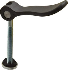 KIPP - 1/4-20, 0.59" Hub Diam, Black Powder Coat Cast Aluminum Adjustable Clamping Handle - 1.96" Stud Length - Benchmark Tooling
