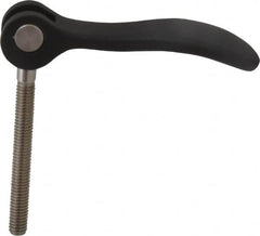 KIPP - M6 x 1.0, 0.59" Hub Diam, Black Powder Coat Aluminum (Stainless Steel Inserts) Adjustable Clamping Handle - 1.96" Stud Length - Benchmark Tooling