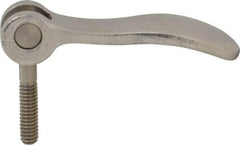 KIPP - 1/4-20, 0.59" Hub Diam, Stainless Steel Adjustable Clamping Handle - 0.78" Stud Length - Benchmark Tooling