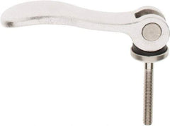 KIPP - M5 x 0.8, 0.59" Hub Diam, Stainless Steel Adjustable Clamping Handle - 1.18" Stud Length - Benchmark Tooling