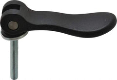 KIPP - M8 x 1.25, 0.94" Hub Diam, Black Powder Coat Cast Aluminum Adjustable Clamping Handle - 1.96" Stud Length - Benchmark Tooling