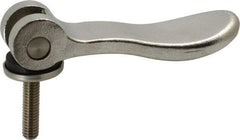 KIPP - 5/16-18, 1.06" Hub Diam, Stainless Steel Adjustable Clamping Handle - 1.18" Stud Length - Benchmark Tooling