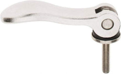 KIPP - 5/16-18, 1.06" Hub Diam, Stainless Steel Adjustable Clamping Handle - 1.57" Stud Length - Benchmark Tooling