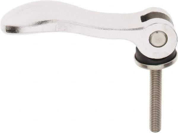 KIPP - M8 x 1.25, 1.06" Hub Diam, Stainless Steel Adjustable Clamping Handle - 1.96" Stud Length - Benchmark Tooling