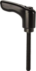 KIPP - #10-32, 0.55" Hub Diam, Zinc Die Cast (Steel Components) Threaded Stud Adjustable Clamping Handle - 1.57" Stud Length, 1.85" OAL, 1.22" High - Benchmark Tooling
